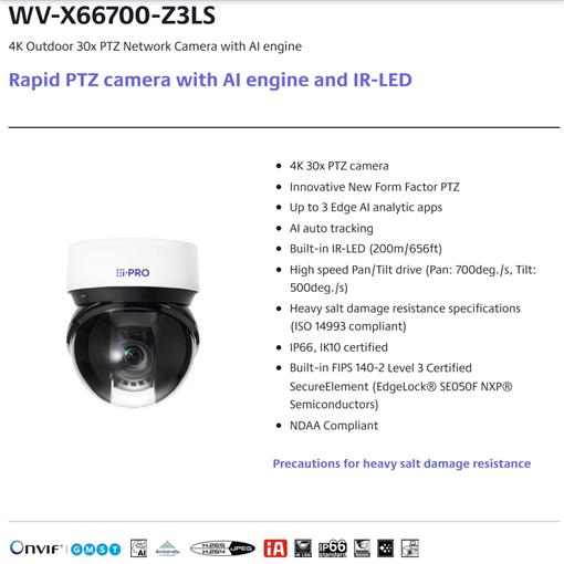 Rapid PTZ camera with AI engine and IR-LED