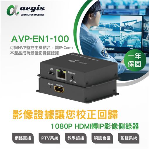 1080P HDMI轉IP影像側錄器 AVP-EN1-100 多對多畫面傳輸 調閱影像 影像監控存檔 / 1080P Desktop Recorder