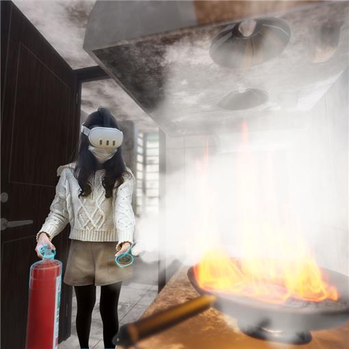 VR觸覺手套 廚房滅火流程教學