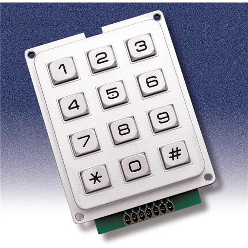 3x4 Waterproof Metal Keypad 