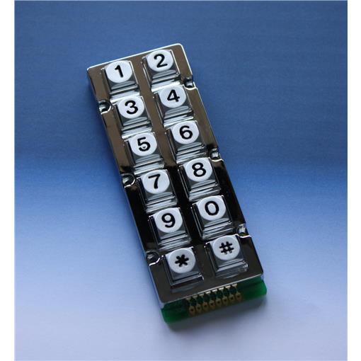 2x6 Waterproof Metal Keypad