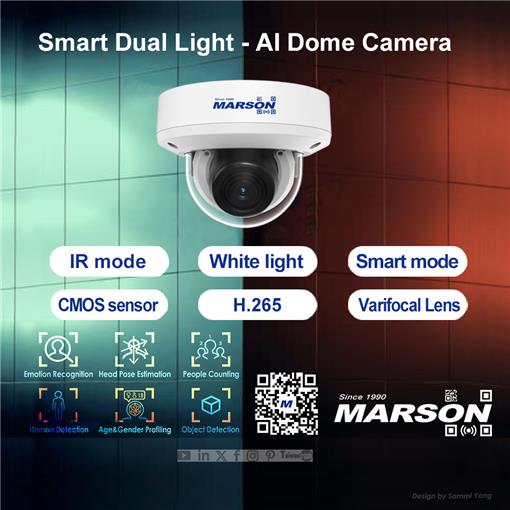 AI Camera Dome 8M Smart Dual Light – MA8211N