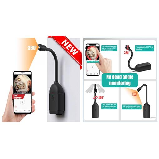 360 degree panoramic WIFI gooseneck remote camera