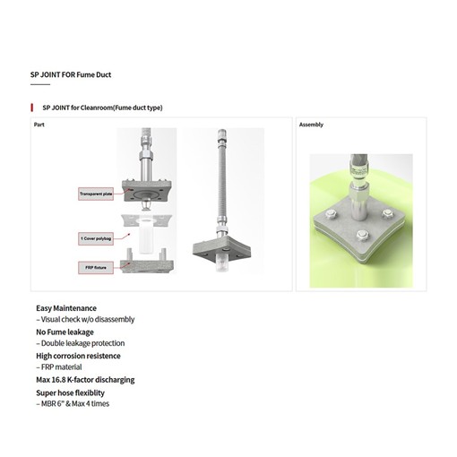 SPRINKELR FLEXIBLE HOSE FOR CLEAN ROOM SP JOINT FOR Fume Duct