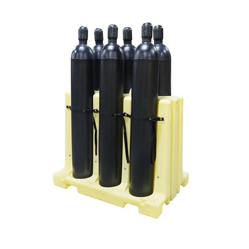 6-Cylinder Storage Rack, Yellow