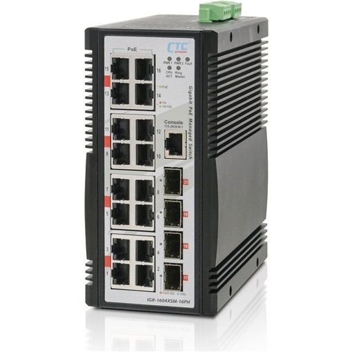 Industrial Layer 3 10G PoE Switch